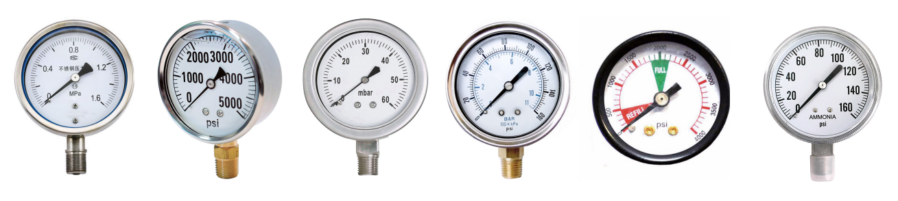 1. Pressure gauges